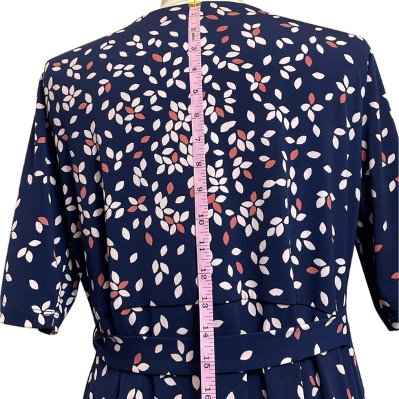 MOTHERHOOD Maternity Wrap Dress with Petal Patterns of Pink & Dark PeachㅣSz L - Picture 9 of 14